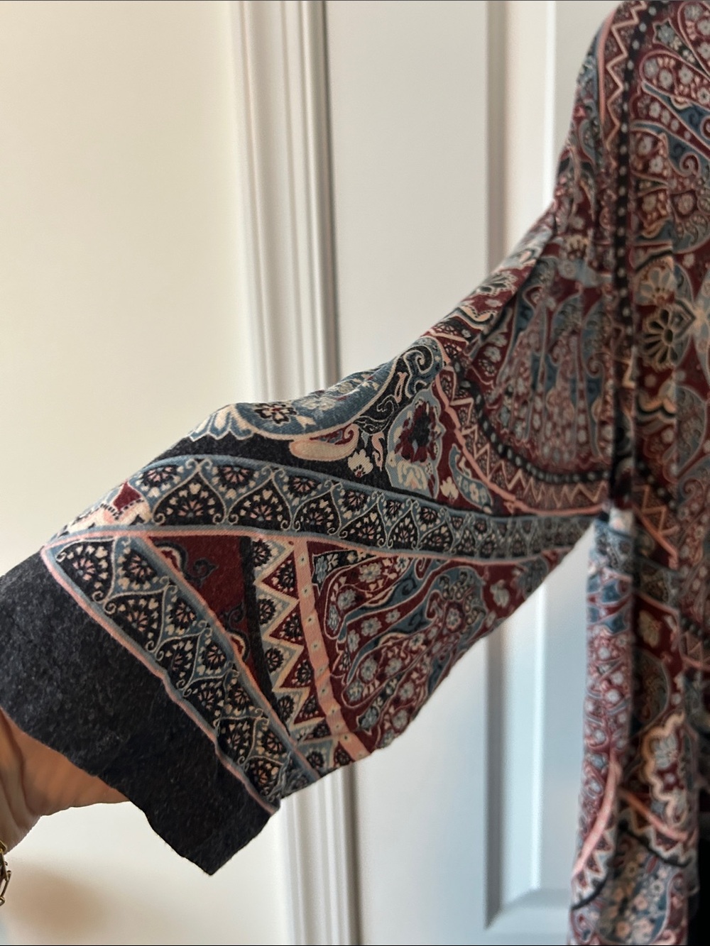 Rose & Olive Burgundy and Blue Paisley Tunic - Picture 6 of 6
